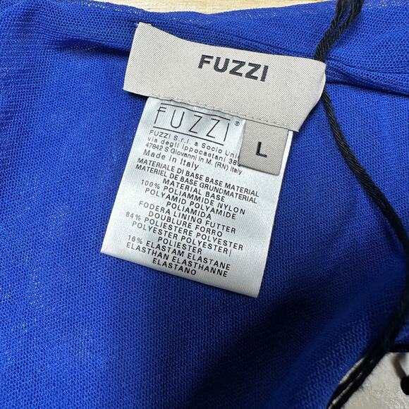 Fuzzi Jean Paul Gaultier NWT Surplice Wide Leg Jumpsuit in Canarie Blue Size L - Picture 4 of 8